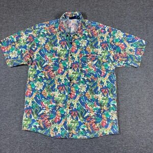 Vintage Bon Homme Abstract Button UP Shirt Mens Medium M